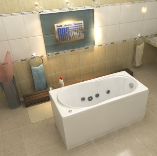 Акриловая ванна Bas Лима 130x70 см с каркасом