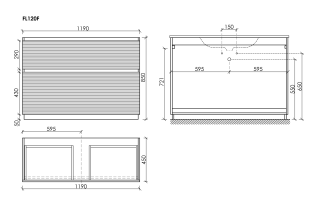 Тумба напольная под раковину Sancos Folk Floor FL120FES 120 см Ergraut soft