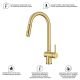 Смеситель для кухни Splenka S204.49.03 с выдвижным изливом золотой сатин