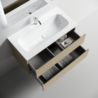 Тумба подвесная под раковину Sancos Folk FL90CP 90 см капучино