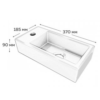 Раковина подвесная Maretti AR13PD37-844, белая