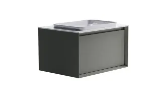Тумба с раковиной Astra-Form Фрейм 4631177713767 70 см серый матовый