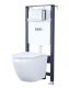 Комплект 3в1 IDDIS Basic BASBQ01i73 подвесной унитаз с инсталляцией и хромированной клавишей смыва