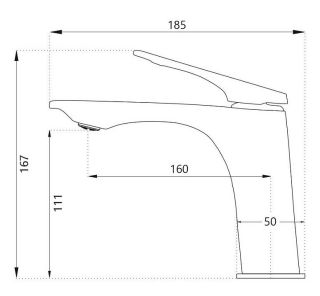 Смеситель для раковины Haiba HB10816-7 чёрный матовый