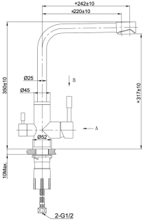 Смеситель для кухни Lemark Expert графит LM5061GMN