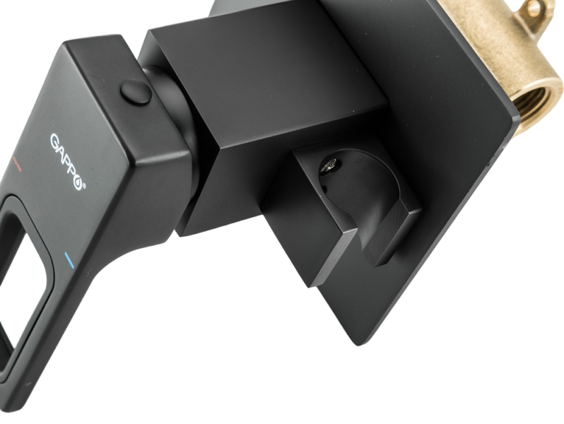 Гигиенический душ со смесителем Gappo G7217-6 чёрный