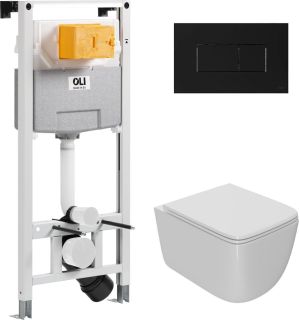 Комплект унитаза с инсталляцией Point Меркурий 879235pKA03+PN41831 с сиденьем Микролифт