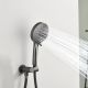 Душевой комплект Black&White Gravity 9201GM с термостатом оружейная сталь