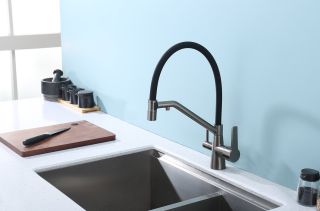 Смеситель для кухни Raglo R80.62.09 с подключением фильтра графит