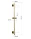Душевая штанга Boheme Uno 420-BRB брашированная бронза