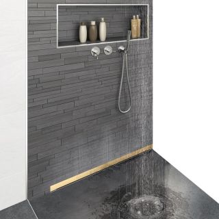 Душевой лоток Berges Wall 092156 пристенный 60см золото