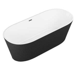 Акриловая ванна Grossman Forta GR-27021MB чёрный матовый/белый