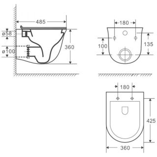 Унитаз Grossman GR-4412МS подвесной