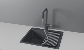 Смеситель для кухни Granula 8173, ГРАФИТ графит