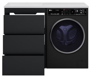 Напольная тумба под раковину Brevita Grafit GRA-01060-013Я под стиральную машину 60см графит