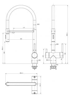 Смеситель для кухни под фильтр на магните GROCENBERG GB4096CR (Kerox Венгрия) Хром