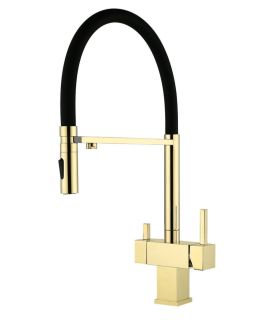 Смеситель для кухни под фильтр на магните GROCENBERG GB4098GO (Kerox Венгрия) Золото
