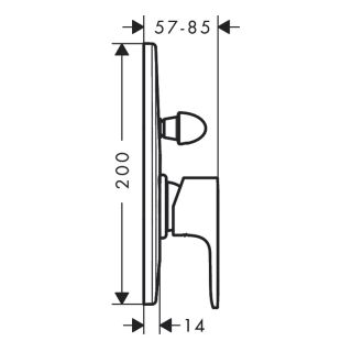 Смеситель для душа Hansgrohe Rebris E 72458670 черный