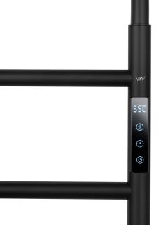 Полотенцесушитель электрический Wonzon & Woghand Wismar WW-AL201-MB 47x64 см чёрный матовый