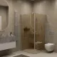 Душевой уголок на монопетле by Deonria U-80-79-6-BR-HM 80x79см хром матовый/бронза