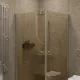 Душевой уголок на монопетле by Deonria U-80-79-6-BR-HM 80x79см хром матовый/бронза