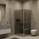 Душевой уголок на монопетле by Deonria U-90-89-6-G-HM 90x89см хром матовый/графит
