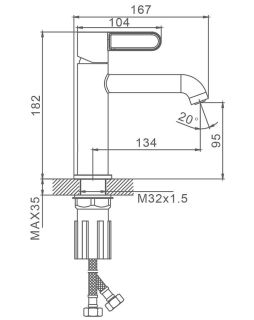 Смеситель для раковины Splenka S03.10 хром