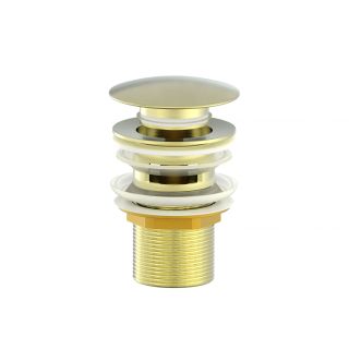 Донный клапан для раковины Wonzon & Woghand WW-88SS01-BG с переливом брашированное золото