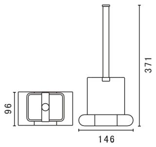 Щётка для унитаза Art&Max Platino AM-E-3981AL хром