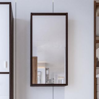 Зеркальный шкаф Бриклаер Бали 4627125411953 правый 40 см венге/белый