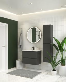 Тумба под раковину Aquanet Эмбер 330470 105 см чёрный матовый