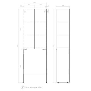 Шкаф под стиральную машину Vigo Grani 036 64 см белый