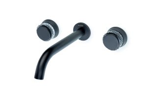 Встраиваемый смеситель для раковины Boheme Aura 152-2-B-A чёрный