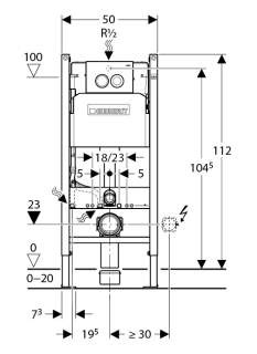Инсталляция Geberit с безободковым унитазом Villeroy&Boch Subway 2.0 5614R201, сиденье микролифт, комплект 357238 Артикул 	458.125.21.1/5614R201