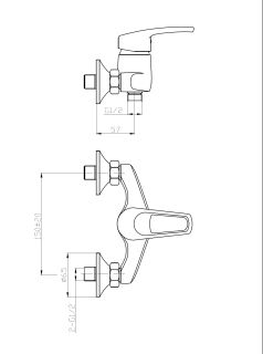 Weltwasser СЕРИЯ WW MX Арт. ISAR 504 смеситель для душа