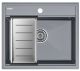 Комплект Paulmark: мойка Stepia 60 и коландер Advance PM115951-GRM+A375-BS серый металлик/брашированная нержавеющая сталь