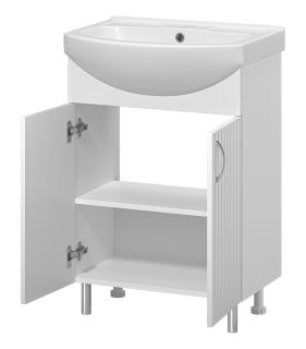 Напольная тумба под раковину Misty Изео 60см белый