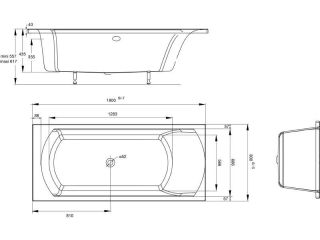 Акриловая ванна Jacob Delafon OVE E60143RU-00 180 x 80
