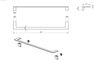 Вешалка для полотенец Wonzon & Woghand WW-V2101-CR хром
