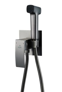 Гигиенический душ со смесителем Rose R1505T-2 оружейная сталь
