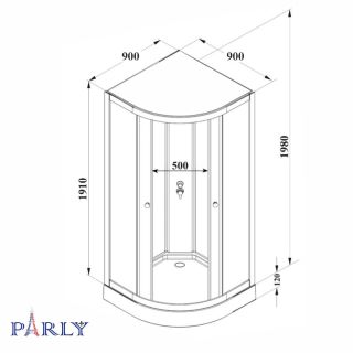 Душевая кабина PARLY BETT931 90х90х210
