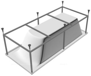 Каркас для ванны Vayer Milana 180x70 Гл000024276 Серый