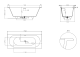 Ванна из искусственного камня Salini Ornella Axis Kit S-Sense 104713M 170x70см белый матовый