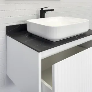 Тумба с раковиной Comforty Марсель 00-00013395 75 см Белая матовая