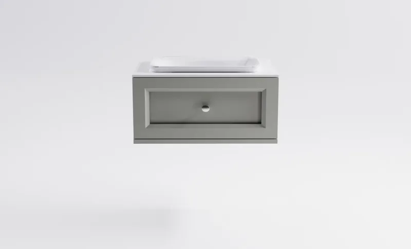 Тумба с раковиной Astra-Form Классик 4631177714061 80 см серый матовый