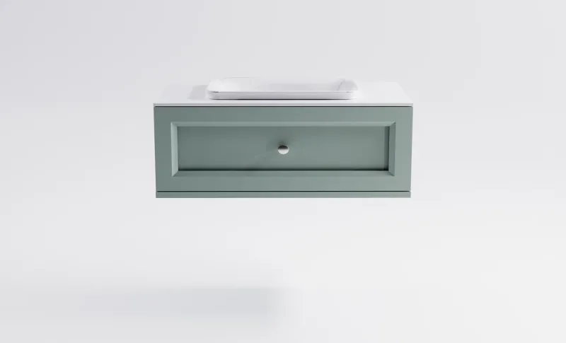 Тумба с раковиной Astra-Form Классик 4631177714108 90 см зелёный матовый