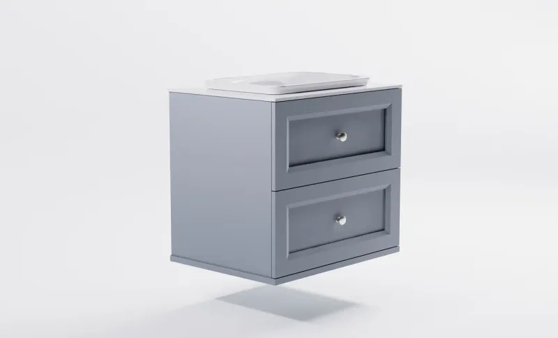 Тумба с раковиной Astra-Form Классик 4631177714290 80 см голубой матовый