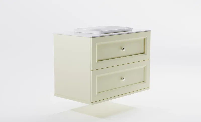 Тумба с раковиной Astra-Form Классик 4631177714375 90 см бежевый матовый