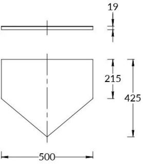 Столешница без выреза для тумбы-модуля Kerama Marazzi Caravan KMCATp50MMp0 50 см марокканский гранатовый