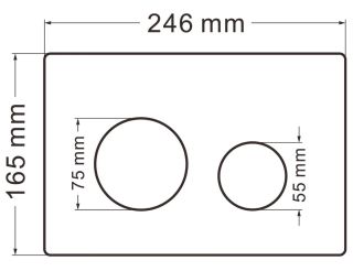 Кнопка смыва ABBER AC0121MB чёрный матовый